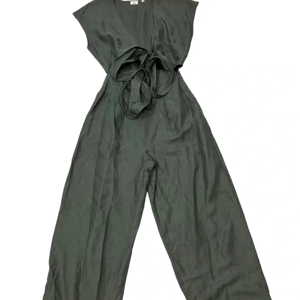 Aritzia Wilfred Brax Wrap Tie Back Jumpsuit Green Size 2